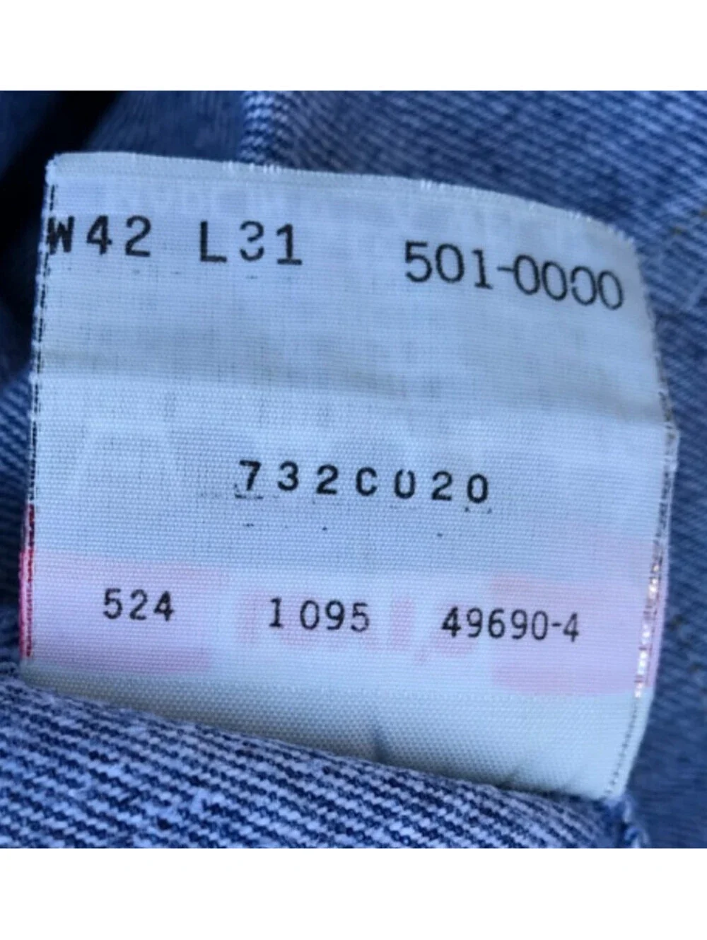 Vintage Levis XX  USA Made Blue Jeans Mens Denim 42x31 Red Tab 100% Cotton